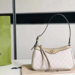 Gucci Women Ophidia Small Handbag Beige White GG Supreme Canvas Double G – Bild 4