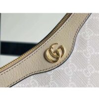 Gucci Women Ophidia Small Handbag Beige White GG Supreme Canvas Double G (7)