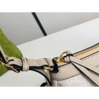 Gucci Women Ophidia Small Handbag Beige White GG Supreme Canvas Double G (7)