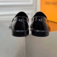 Louis Vuitton LV Men Vendome Flex Loafer Black Waxed Calf Leather Monogram Canvas (10)