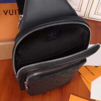 Louis Vuitton LV Unisex Avenue Sling Bag Black Damier Infini Cowhide Leather (17)