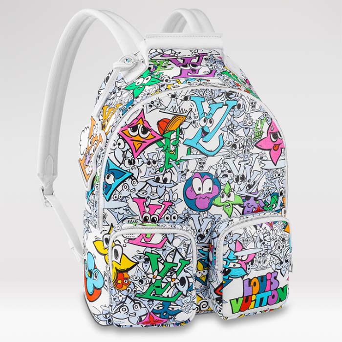 Louis Vuitton LV Unisex Backpack Multipocket Multicolor Monogram Comics Coated Canvas