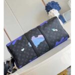 Louis Vuitton LV Unisex Keepall Bandoulière 55 Sunrise Monogram Eclipse Coated Canvas - immagine 6