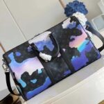 Louis Vuitton LV Unisex Keepall Bandoulière 55 Sunrise Monogram Eclipse Coated Canvas - immagine 4