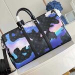 Louis Vuitton LV Unisex Keepall Bandoulière 55 Sunrise Monogram Eclipse Coated Canvas - immagine 3