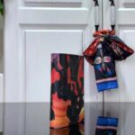 Louis Vuitton LV Unisex Passport Cover Red Sunset Monogram Eclipse Coated Canvas - immagine 4