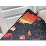 Louis Vuitton LV Unisex Passport Cover Red Sunset Monogram Eclipse Coated Canvas - immagine 8