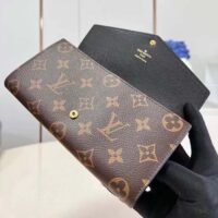 Louis Vuitton LV Unisex Sarah Wallet Monogram Reverse Coated Canvas Cowhide Leather (7)