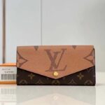 Louis Vuitton LV Unisex Sarah Wallet Monogram Reverse Coated Canvas Cowhide Leather - Image 2
