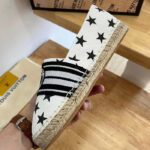 Louis Vuitton LV Unisex Starboard Flat Espadrillas Black White Printed Canvas Rope Rubber – Image 3