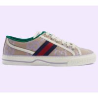 Louis Vuitton LV Unisex Tennis 1977 Jumbo GG Sneaker Beige Lilac Jumbo GG Canvas (1)