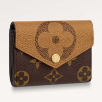 Louis Vuitton LV Unisex Zoe Wallet Monogram Reverse Coated Canvas Cowhide Leather (4)