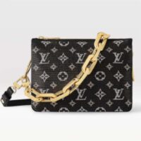 Louis Vuitton LV Women Coussin BB Handbag Black Glass Beads Polyester Satin (3)