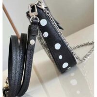 Louis Vuitton LV Women Easy Pouch On Strap Black White Embossed Grained Monogram Cowhide (7)