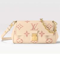 Louis Vuitton LV Women Favorite Handbag Pink Monogram Empreinte Embossed Supple Grained Cowhide (1)