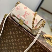 Louis Vuitton LV Women Favorite Handbag Pink Monogram Empreinte Embossed Supple Grained Cowhide (1)