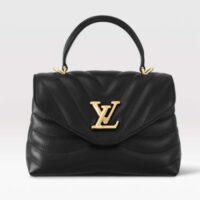 Louis Vuitton LV Women Hold Me Top-Handle Bag Black Smooth Cowhide Leather (5)