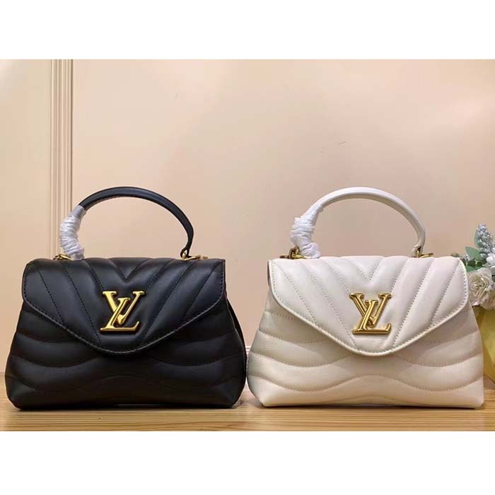Louis Vuitton LV Women Hold Me Top-Handle Bag Black Smooth Cowhide Leather  - LULUX