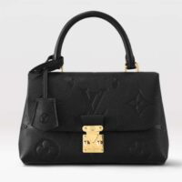 Louis Vuitton LV Women Madeleine BB Handbag Black Monogram Empreinte Grained Cowhide (7)