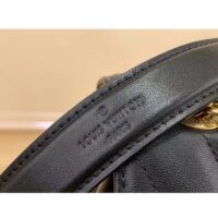 Louis Vuitton LV Women New Wave Chain Bag MM Handbag Black Smooth Cowhide (5)