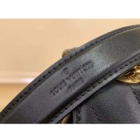 Louis Vuitton LV Women New Wave Chain Bag MM Handbag Black Smooth Cowhide (5)