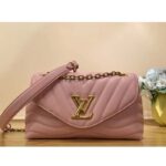 Louis Vuitton LV Women New Wave Chain Bag MM Handbag Pink Smooth Cowhide - Image 2