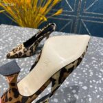 Louis Vuitton LV Women Sparkle Slingback Camel Brown Printed Satin Leather 9.5 Cm Heel - Bild 10