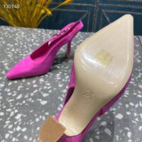 Louis Vuitton LV Women Sparkle Slingback Fuchsia Suede Baby Goat Leather 9.5 Cm Heel (4)