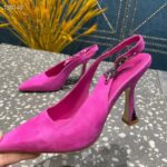 Louis Vuitton LV Women Sparkle Slingback Fuchsia Suede Baby Goat Leather 9.5 Cm Heel - Bild 8