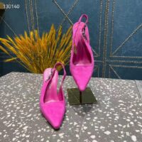 Louis Vuitton LV Women Sparkle Slingback Fuchsia Suede Baby Goat Leather 9.5 Cm Heel (4)