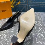 Louis Vuitton LV Women Sparkle Slingback Pump Black Calf Leather 9.5 Cm Heel – Image 10