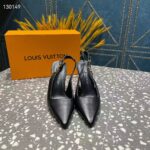 Louis Vuitton LV Women Sparkle Slingback Pump Black Calf Leather 9.5 Cm Heel – Image 7