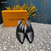 Louis Vuitton LV Women Sparkle Slingback Pump Black Calf Leather 9.5 Cm Heel (5)