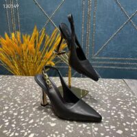 Louis Vuitton LV Women Sparkle Slingback Pump Black Calf Leather 9.5 Cm Heel (5)