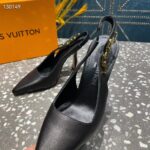 Louis Vuitton LV Women Sparkle Slingback Pump Black Calf Leather 9.5 Cm Heel – Image 9