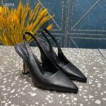 Louis Vuitton LV Women Sparkle Slingback Pump Black Calf Leather Elasticized 9.5 Cm Heel - Imagen 2
