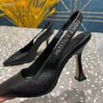Louis Vuitton LV Women Sparkle Slingback Pump Black Calf Leather Elasticized 9.5 Cm Heel - Imagen 8