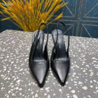 Louis Vuitton LV Women Sparkle Slingback Pump Black Calf Leather Elasticized 9.5 Cm Heel (10)