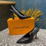 Louis Vuitton LV Women Sparkle Slingback Pump Black Calf Leather Elasticized 9.5 Cm Heel - Imagen 3