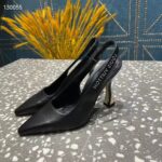 Louis Vuitton LV Women Sparkle Slingback Pump Black Calf Leather Elasticized 9.5 Cm Heel - Imagen 7