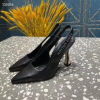 Louis Vuitton LV Women Sparkle Slingback Pump Black Calf Leather Elasticized 9.5 Cm Heel (10)