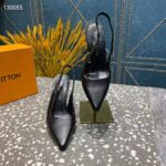 Louis Vuitton LV Women Sparkle Slingback Pump Black Calf Leather Elasticized 9.5 Cm Heel - Imagen 6