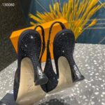 Louis Vuitton LV Women Sparkle Slingback Pump Black Strass Elasticized 9.5 Cm Heel – Image 10