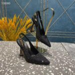 Louis Vuitton LV Women Sparkle Slingback Pump Black Strass Elasticized 9.5 Cm Heel – Image 3