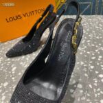 Louis Vuitton LV Women Sparkle Slingback Pump Black Strass Elasticized 9.5 Cm Heel – Image 9