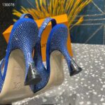 Louis Vuitton LV Women Sparkle Slingback Pump Bleu Roi Blue Strass 9.5 Cm Heel - Imagen 11