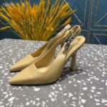 Louis Vuitton LV Women Sparkle Slingback Pump Gold Metallic Calf Leather 9.5 Cm Heel - Image 6