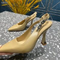 Louis Vuitton LV Women Sparkle Slingback Pump Gold Metallic Calf Leather 9.5 Cm Heel (4)