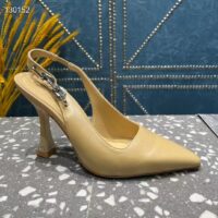 Louis Vuitton LV Women Sparkle Slingback Pump Gold Metallic Calf Leather 9.5 Cm Heel (4)