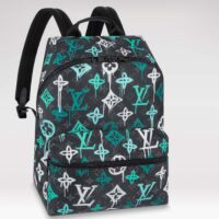Louis Vuitton Unisex Discovery Backpack LV Graffiti Green Monogram Coated Canvas (6)